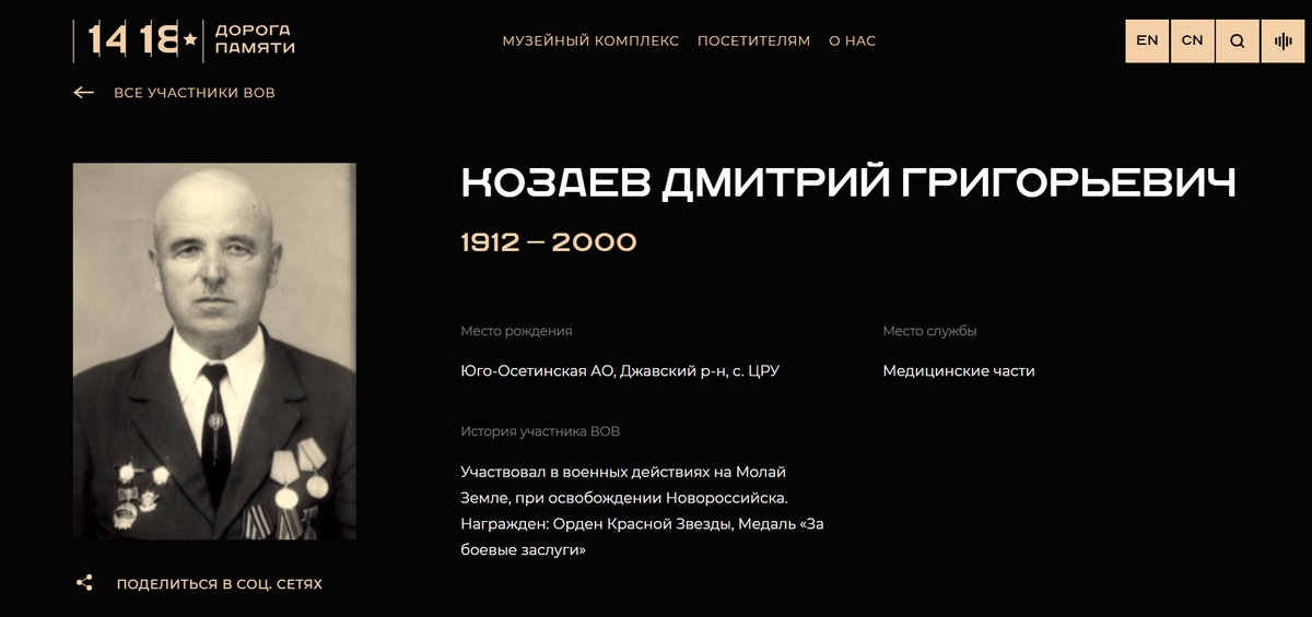 Козаев Д. Г. - Дорога памяти