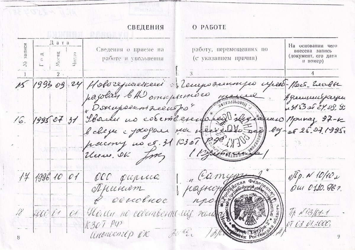 Козаев З. З. - Трудовая книжка (копия)