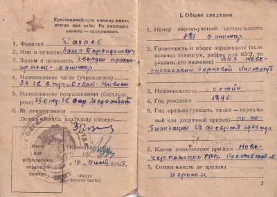 Козаев З. П. - Красноармейская книжка 01