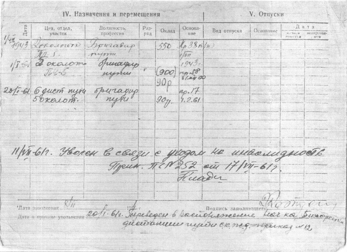 Яценко С. К. - Личная карточка - Лист 02