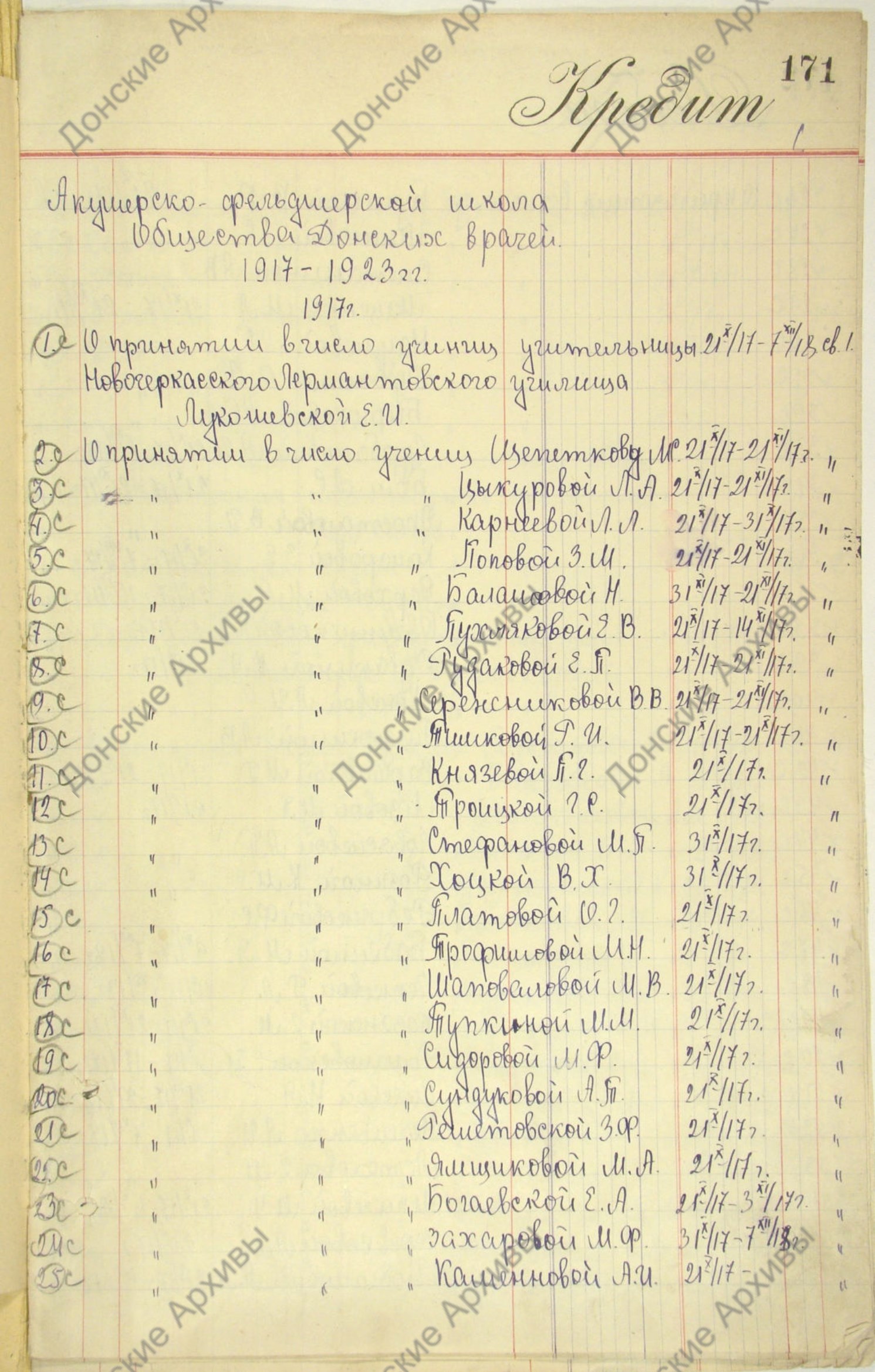 Акушерско-фельдшерская школа Общ. донских врачей